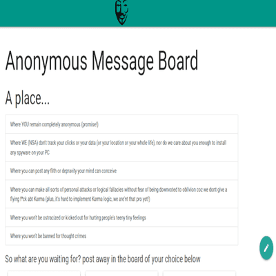 Anonymous Message Board